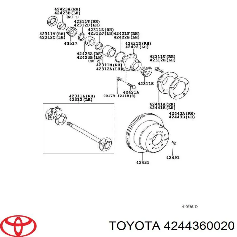 Uszczelka kołnierza zwrotnicy Toyota 4244360020 cena, od 8,37 USD