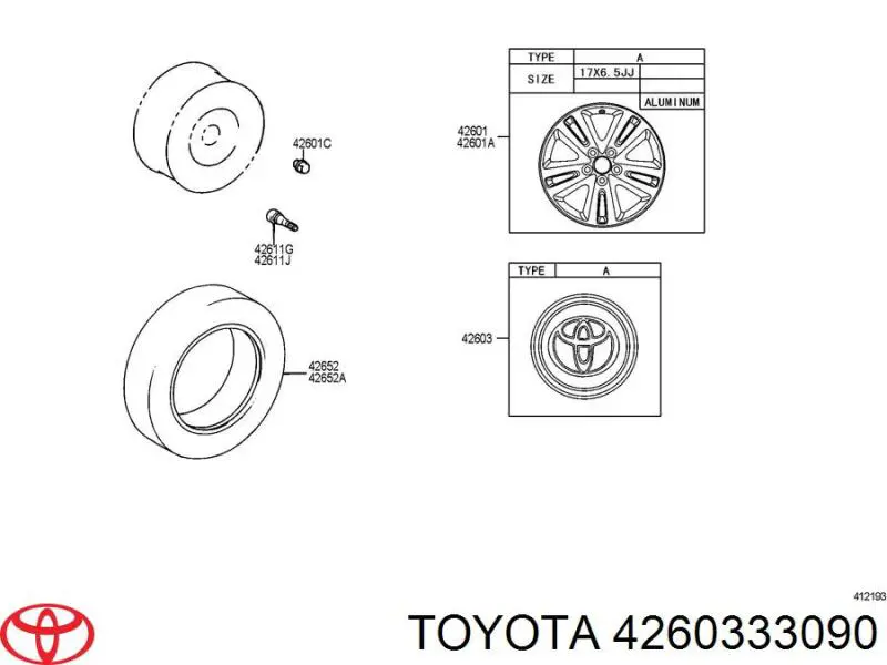 Kołpak do obręczy koła Toyota Avensis Verso minivan (LCM) (2001 - 2009) cena, od 47,34 USD