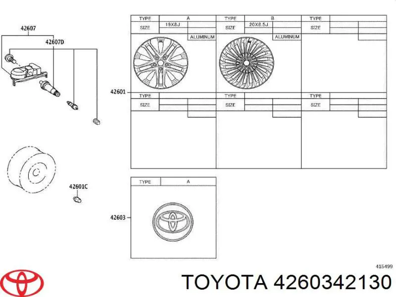 Kołpak do obręczy koła Toyota 4260342130 cena, od 15,67 USD