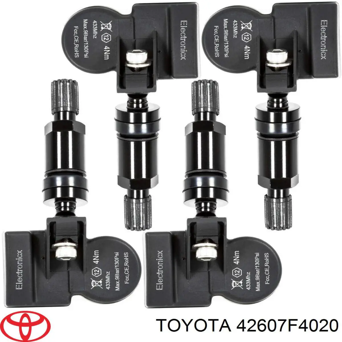 Czujnik ciśnienia w oponach Toyota 42607F4020VK cena, od 61,29 USD