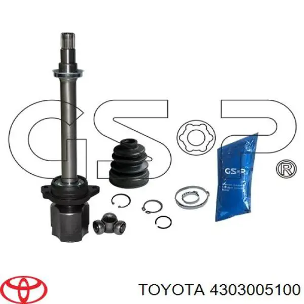 Przegub homokinetyczny wewnętrzny przedni prawy Toyota 4303005100 cena, od 90,38 USD