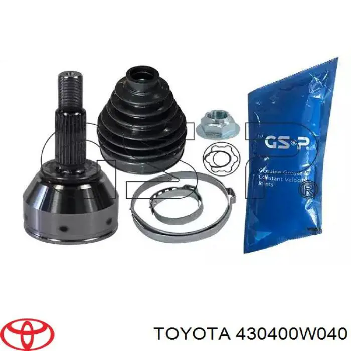 Przegub homokinetyczny wewnętrzny przedni lewy 430400W040 Toyota