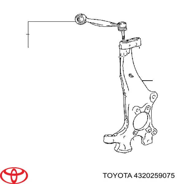 Czop (zwrotnica) przedni lewy Toyota 4320259075 cena, od 403,48 USD