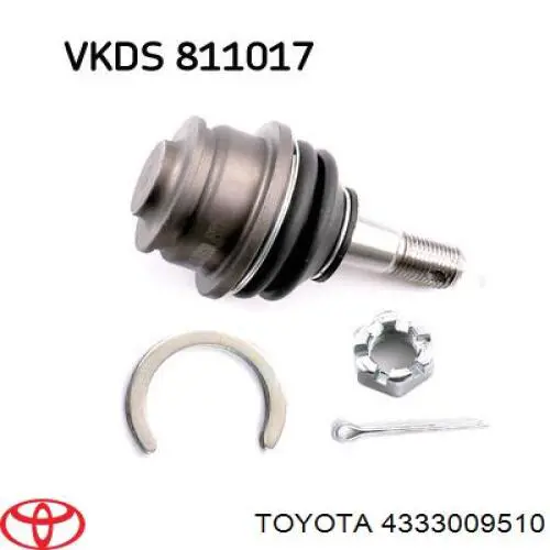 Sworzeń wahacza dolny Toyota 4333009510 cena, od 17,50 USD
