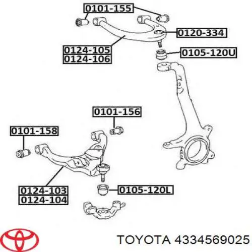 4334569025 Toyota osłona sworznia wahacza dolnego = osłona sworznia zwrotnicy dolnego (dwie nazwy)