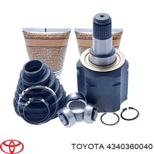 Do koszyka 4340360040 Toyota Przegub homokinetyczny przedni wewnętrzny