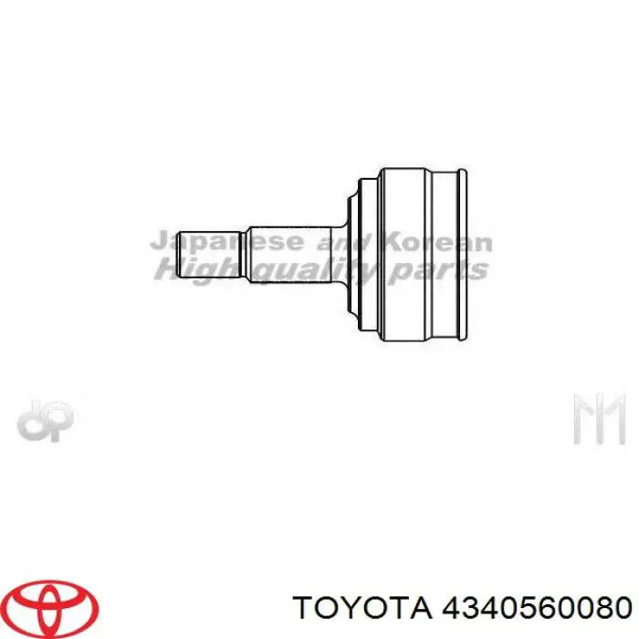 Przegub homokinetyczny przedni zewnętrzny 4340560080 Toyota