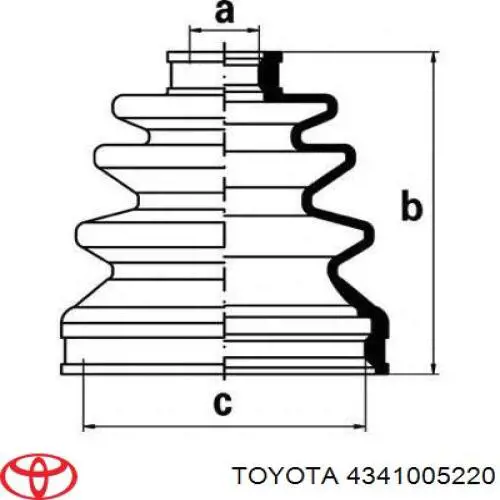 4341005221 Toyota Półoś napędowa przednia prawa