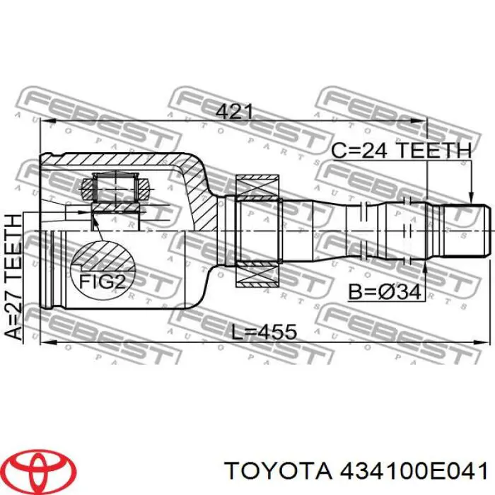 Półoś tylna prawa Lexus RX 350/450H (GGL15, GYL15)