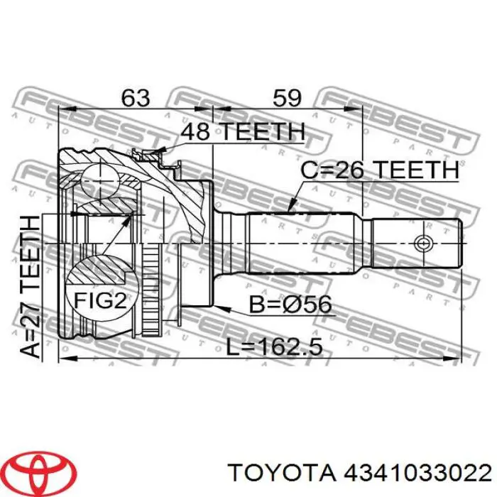 Półoś napędowa przednia prawa Toyota Camry III sedana (V10) (1991 - 1996) cena, od 47,74 USD