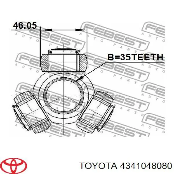 Półoś napędowa przednia prawa Toyota 4341048080 cena, od 311,57 USD