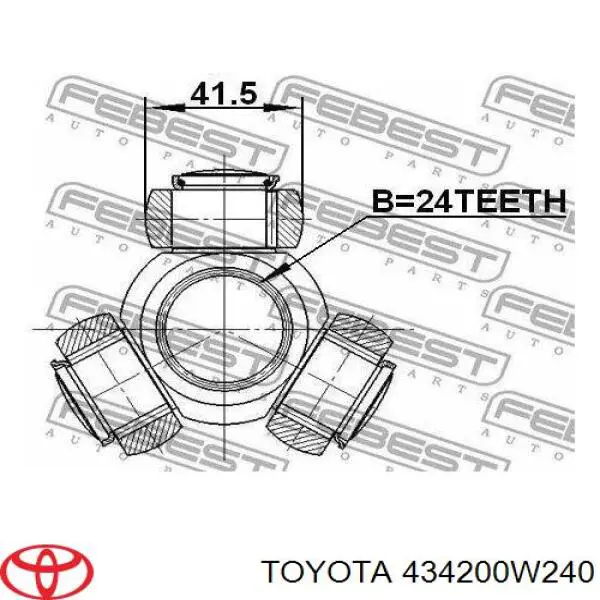 Do koszyka 434200W240 Toyota Półoś napędowa przednia lewa