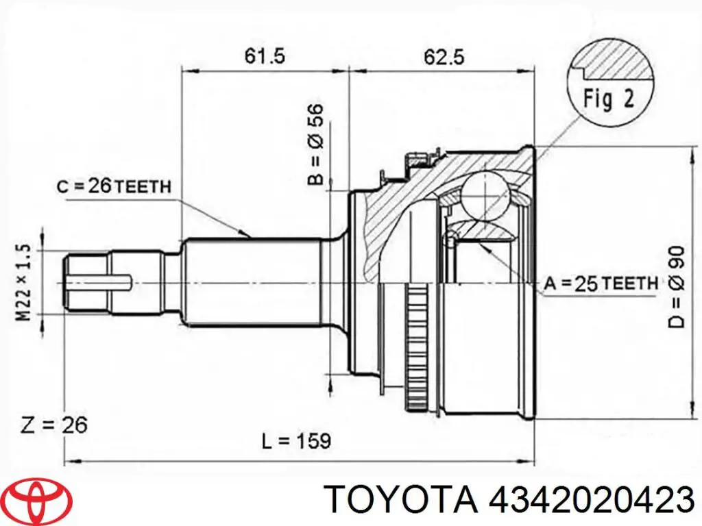  Półoś napędowa przednia lewa Toyota Carina 