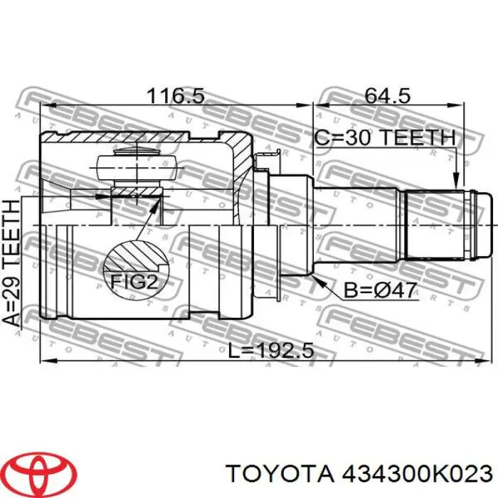 Przegub homokinetyczny wewnętrzny trójramienny Ford 1787347 cena, od 94,61 USD