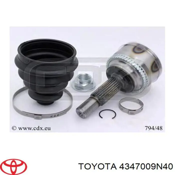 Do koszyka 4347009N40 Toyota Półoś napędowa przednia lewa