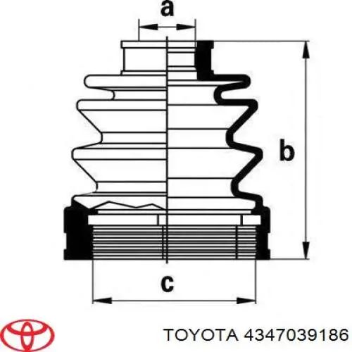 Do koszyka 4347039186 Toyota Przegub homokinetyczny przedni zewnętrzny