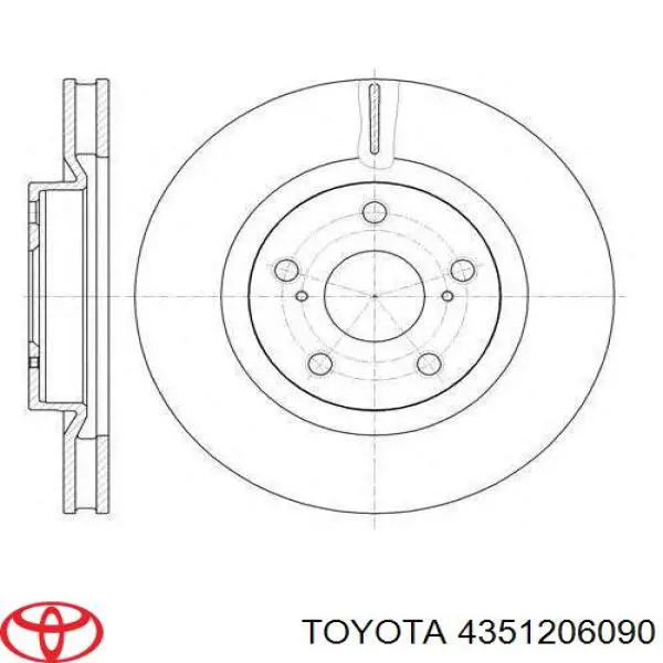 4351206090 Toyota Tarcza hamulcowa przednia