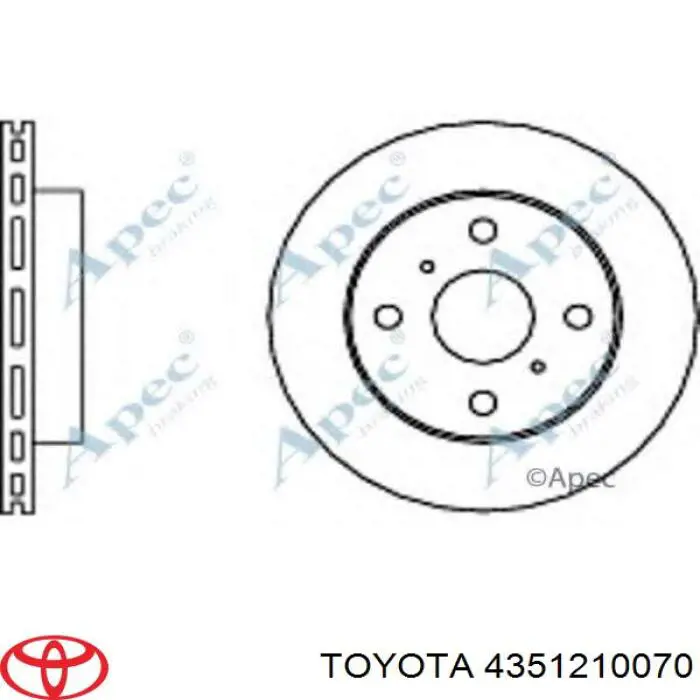 Tarcza hamulcowa przednia do Toyota Starlet II P7