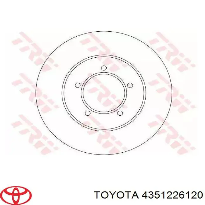 Tarcza hamulcowa przednia 4351226120 Toyota
