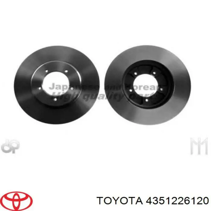 Do koszyka 4351226120 Toyota Tarcza hamulcowa przednia