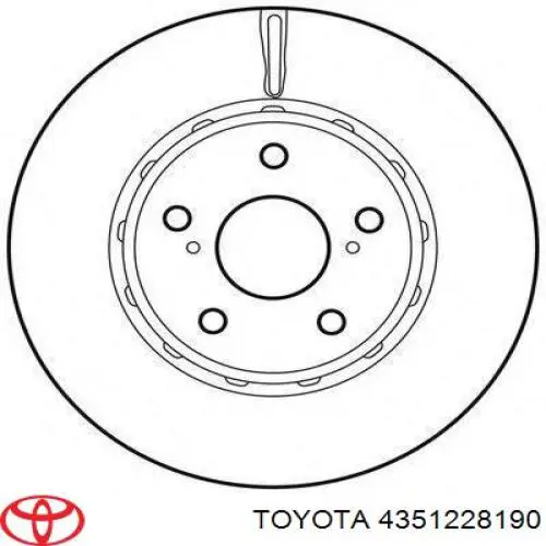 Do koszyka 4351228190 Toyota Tarcza hamulcowa przednia