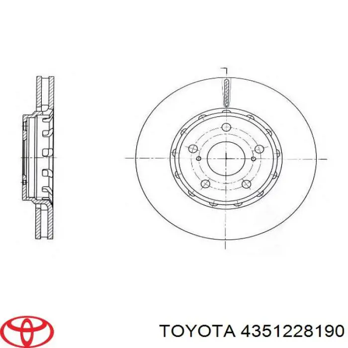 Tarcza hamulcowa przednia Toyota Previa (ACR50)