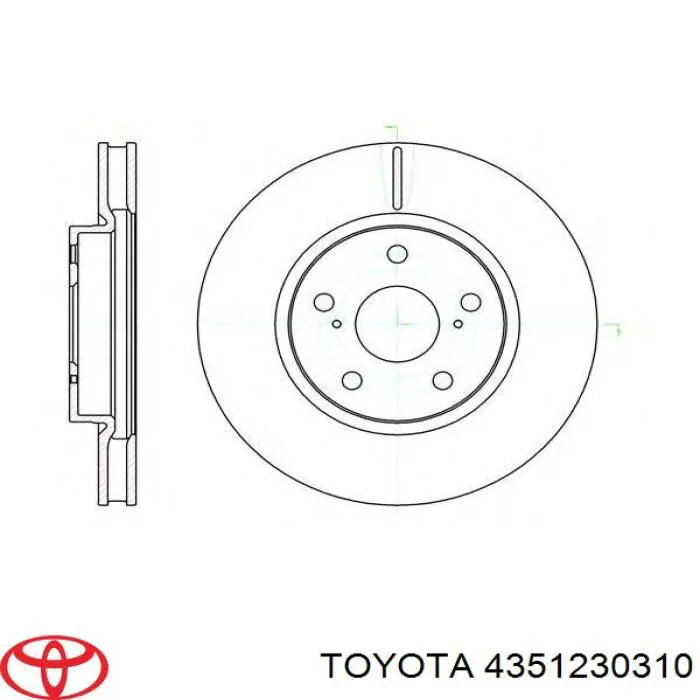 Tarcza hamulcowa przednia Toyota 4351230310 cena, od 57,67 USD