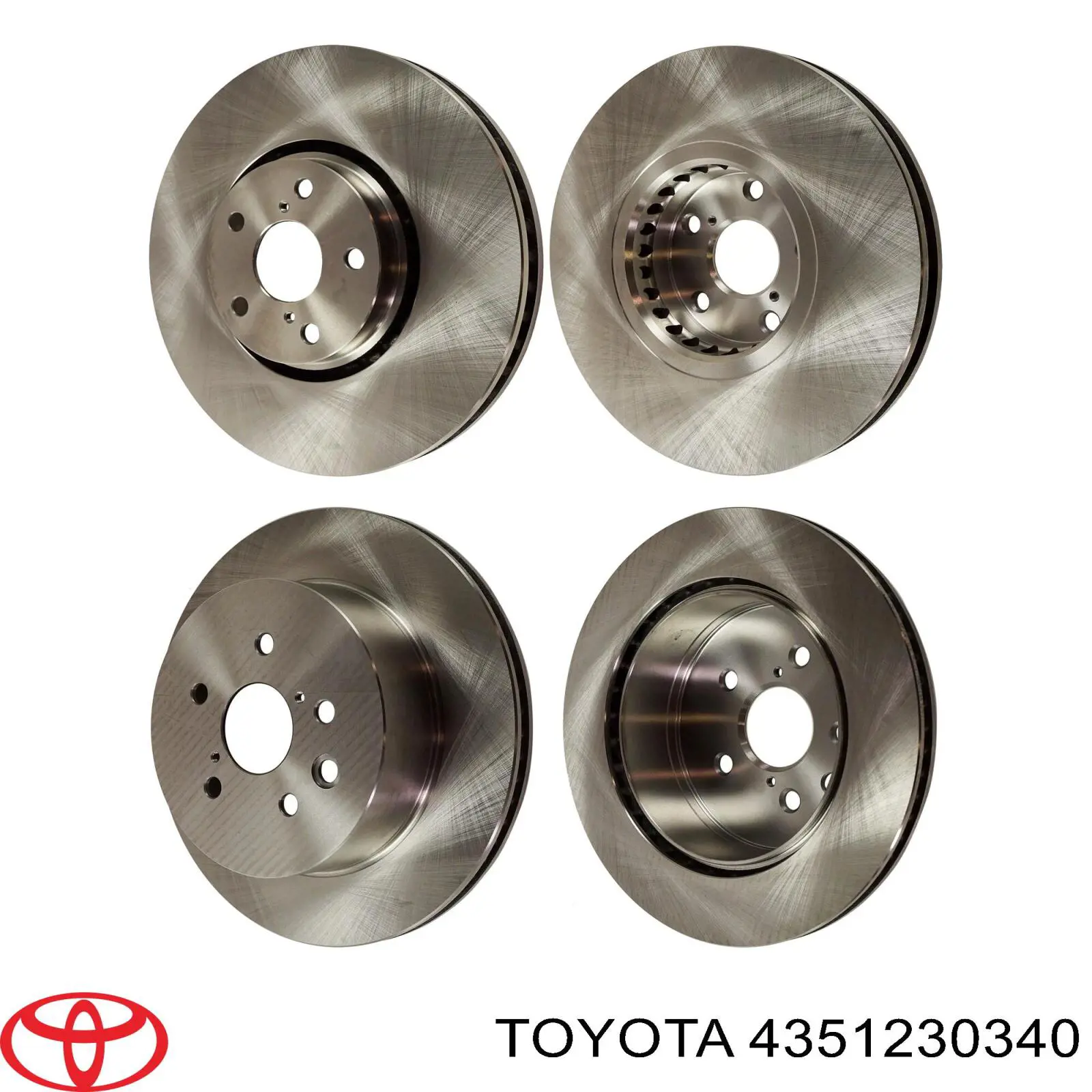 Tarcza hamulcowa przednia 4351230340 Toyota