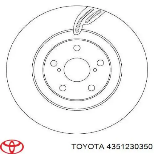 4351230350 Toyota tarcza hamulcowa przednia