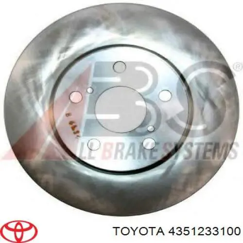 Do koszyka 4351233100 Toyota Tarcza hamulcowa przednia