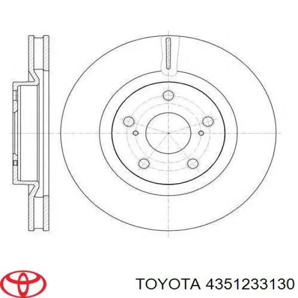 4351233130 Toyota Tarcza hamulcowa przednia