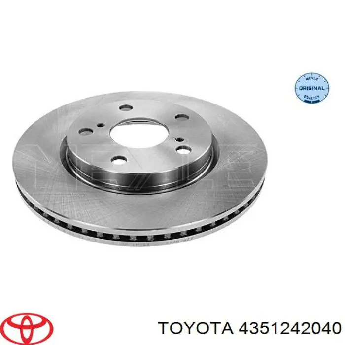 Do koszyka 4351242040 Toyota Tarcza hamulcowa przednia
