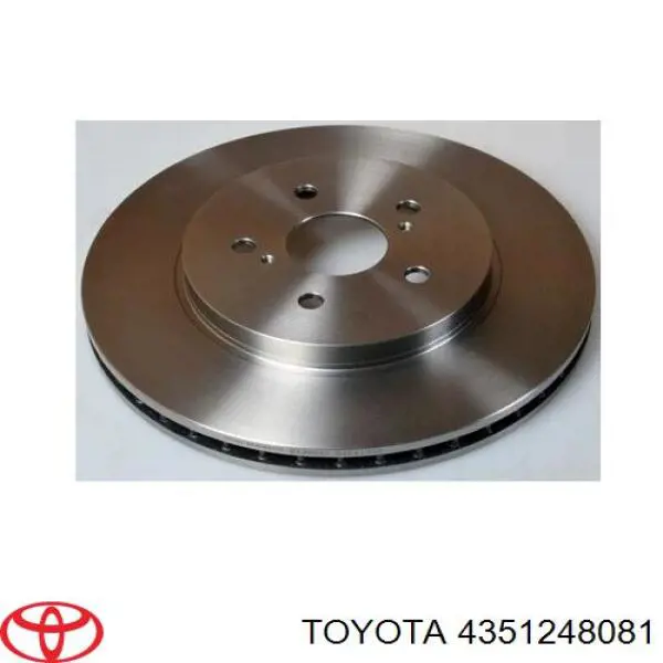 Tarcza hamulcowa przednia 4351248081 Toyota