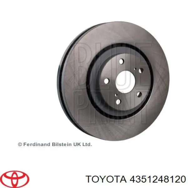 Tarcza hamulcowa przednia 4351248120 Toyota