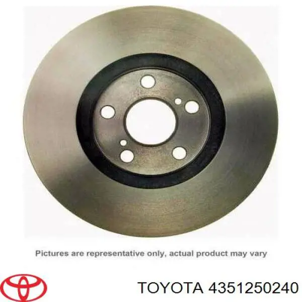 Tarcza hamulcowa przednia 4351250240 Toyota