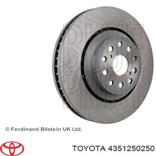 Tarcza hamulcowa przednia 4351250250 Toyota