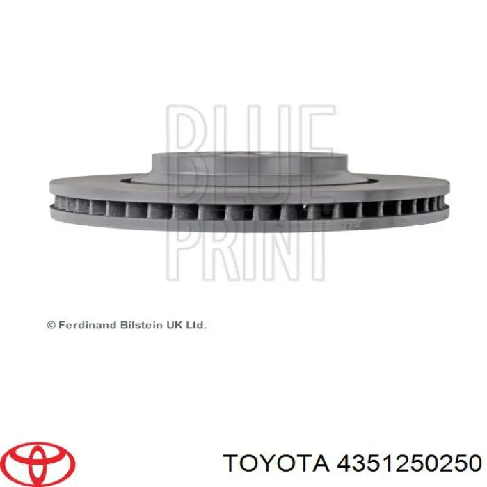 Do koszyka 4351250250 Toyota Tarcza hamulcowa przednia