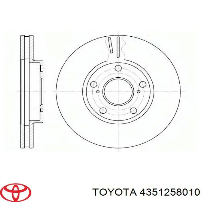 Do koszyka 4351258010 Toyota Tarcza hamulcowa przednia