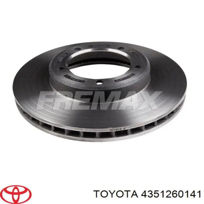Tarcza hamulcowa przednia 4351260141 Toyota