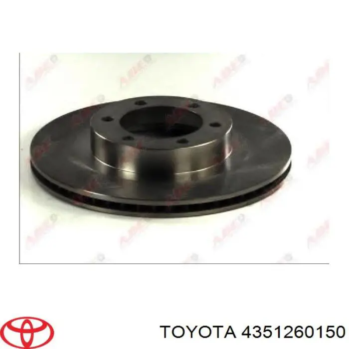 Do koszyka 4351260150 Toyota Tarcza hamulcowa przednia