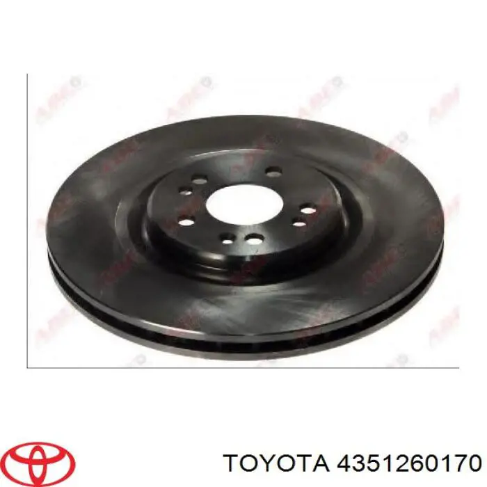 Do koszyka 4351260170 Toyota Tarcza hamulcowa przednia
