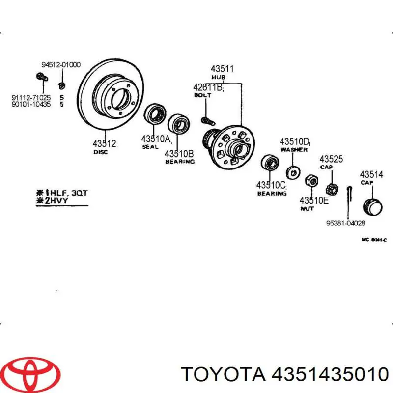 Do koszyka Kołpak do obręczy koła Toyota Hiace II H5