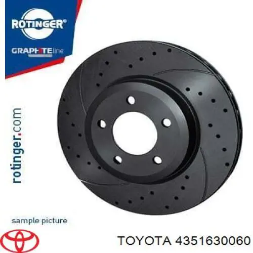 4351630060 Toyota tarcza hamulcowa przednia