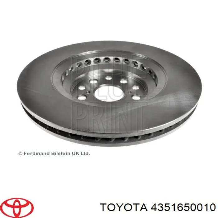 Do koszyka 4351650010 Toyota Tarcza hamulcowa przednia