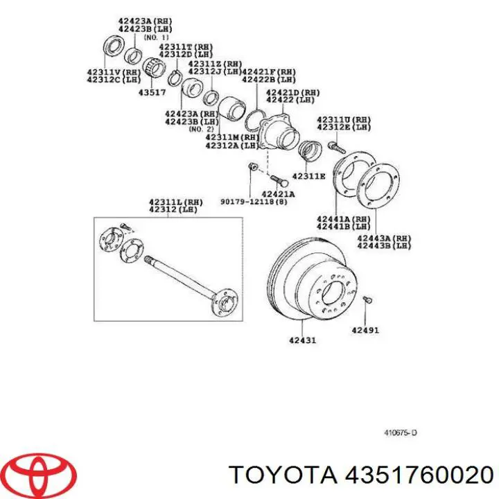 Pierścień ABS Toyota 4351760020 cena, od 13,43 USD
