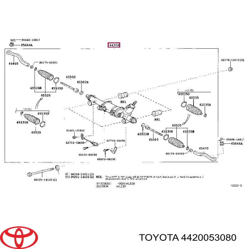 Listwa kierownicza (maglownica) Toyota 4420053080 cena, od 560,14 USD