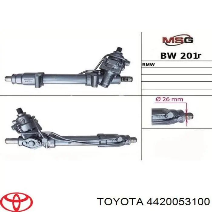 Listwa kierownicza (maglownica) Toyota 4420053100 cena, od 942,47 USD