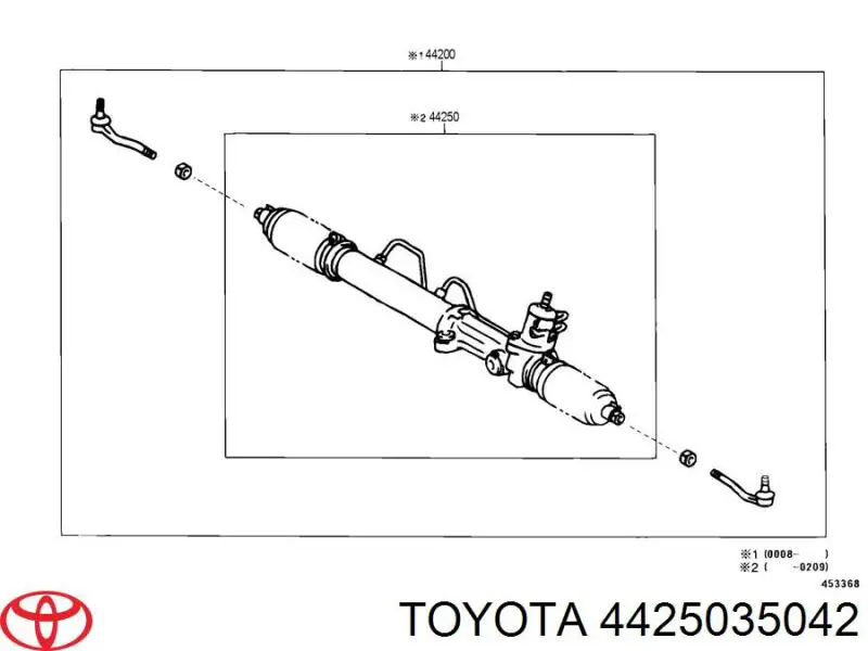 Listwa kierownicza (maglownica) Toyota 4425035040 cena, od 280,62 USD