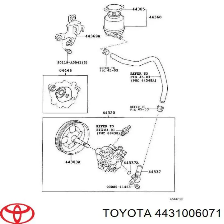 Pompa wspomagania hydraulicznego kierownicy Toyota 4431006071 cena, od 153,28 USD