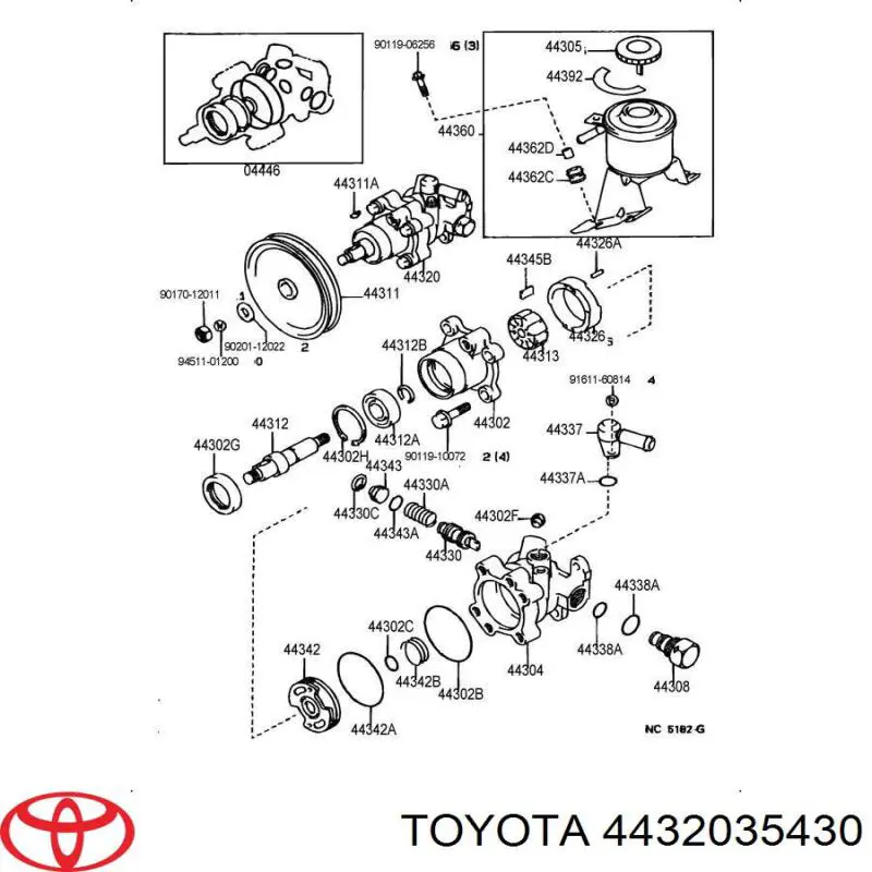 TY9014 AGR Pompa wspomagania hydraulicznego kierownicy